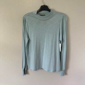 Lilla P Mock Turtleneck with Ribbed Cuffs / NWT